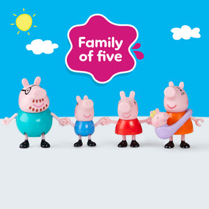 Peppa Pig Figures Peppa's Family Of Five Set With Baby Evie