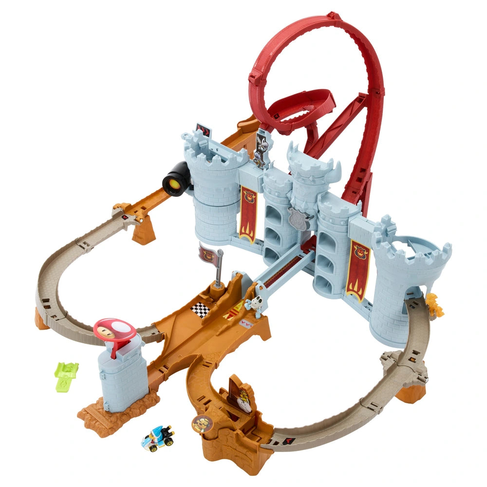 Hot Wheels Mario Kart Bowser's Castle Raceway Track Set