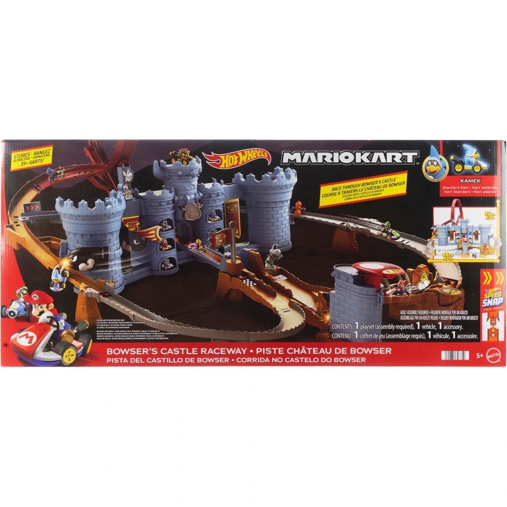 Hot Wheels Mario Kart Bowser's Castle Raceway Track Set