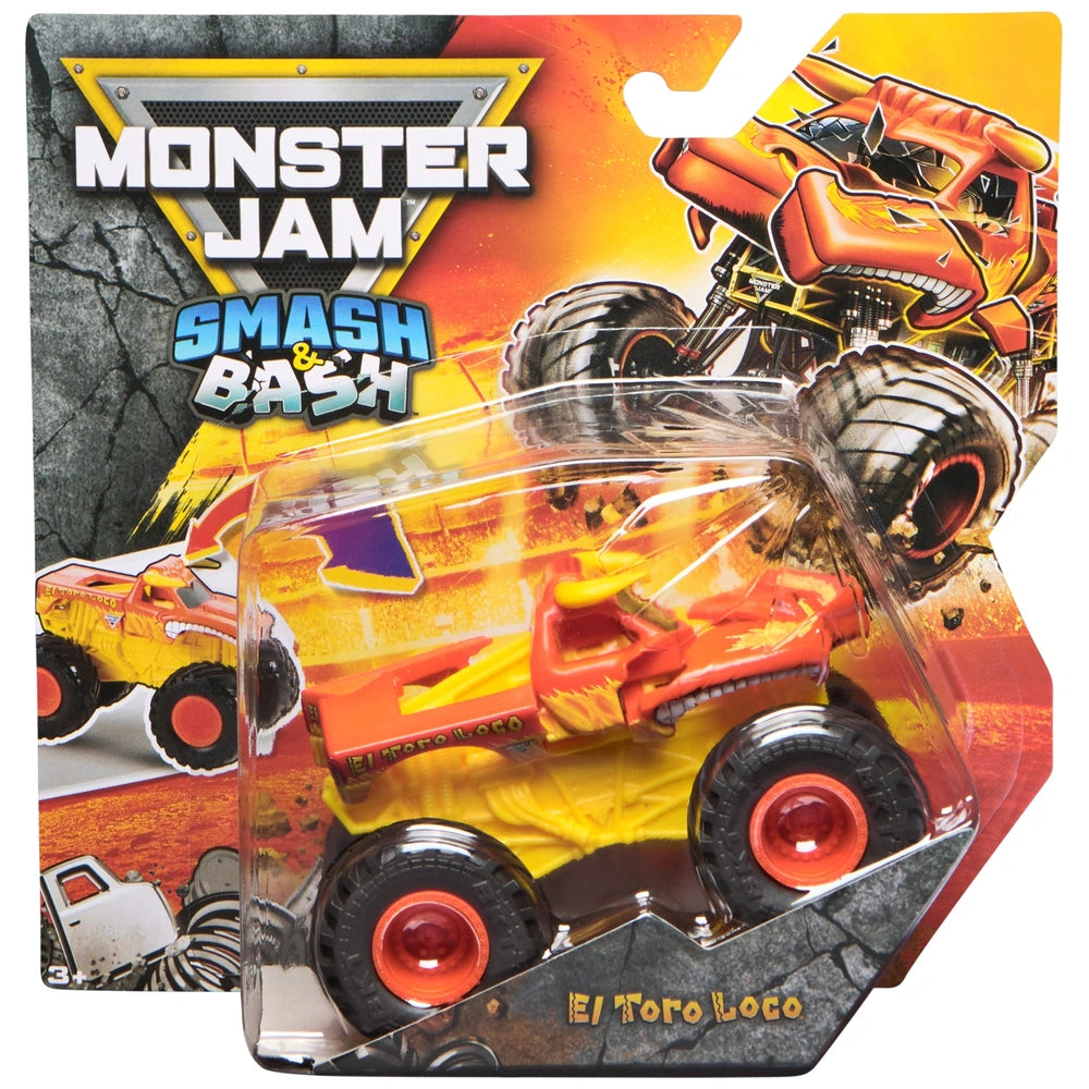 Monster Jam Smash & Bash Monster Truck Diecast 1:64 Scale Assortment