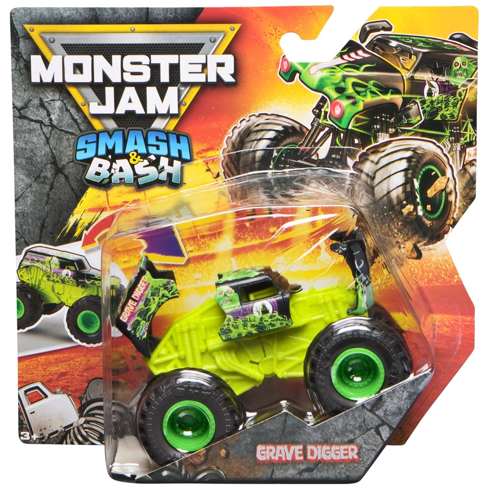 Monster Jam Smash & Bash Monster Truck Diecast 1:64 Scale Assortment