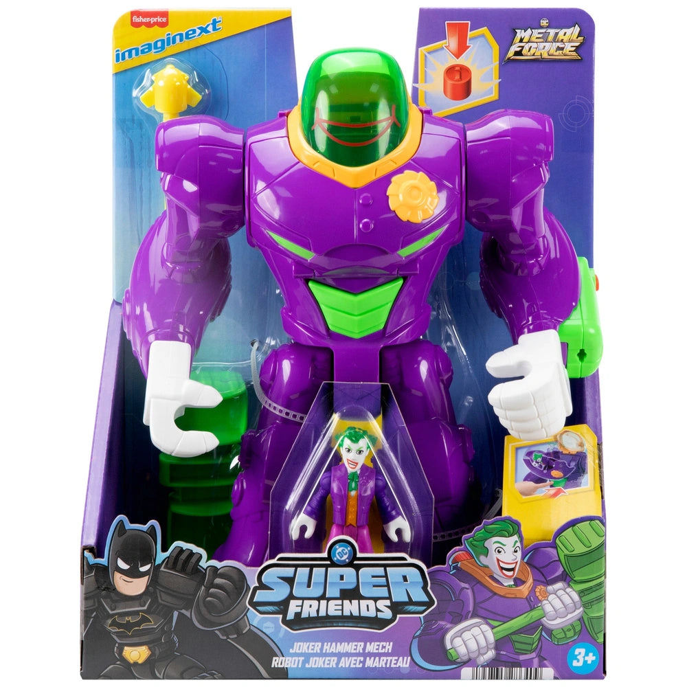 Fisher-Price Imaginext Dc Super Friends Metal Force Set Joker Hammer Mech