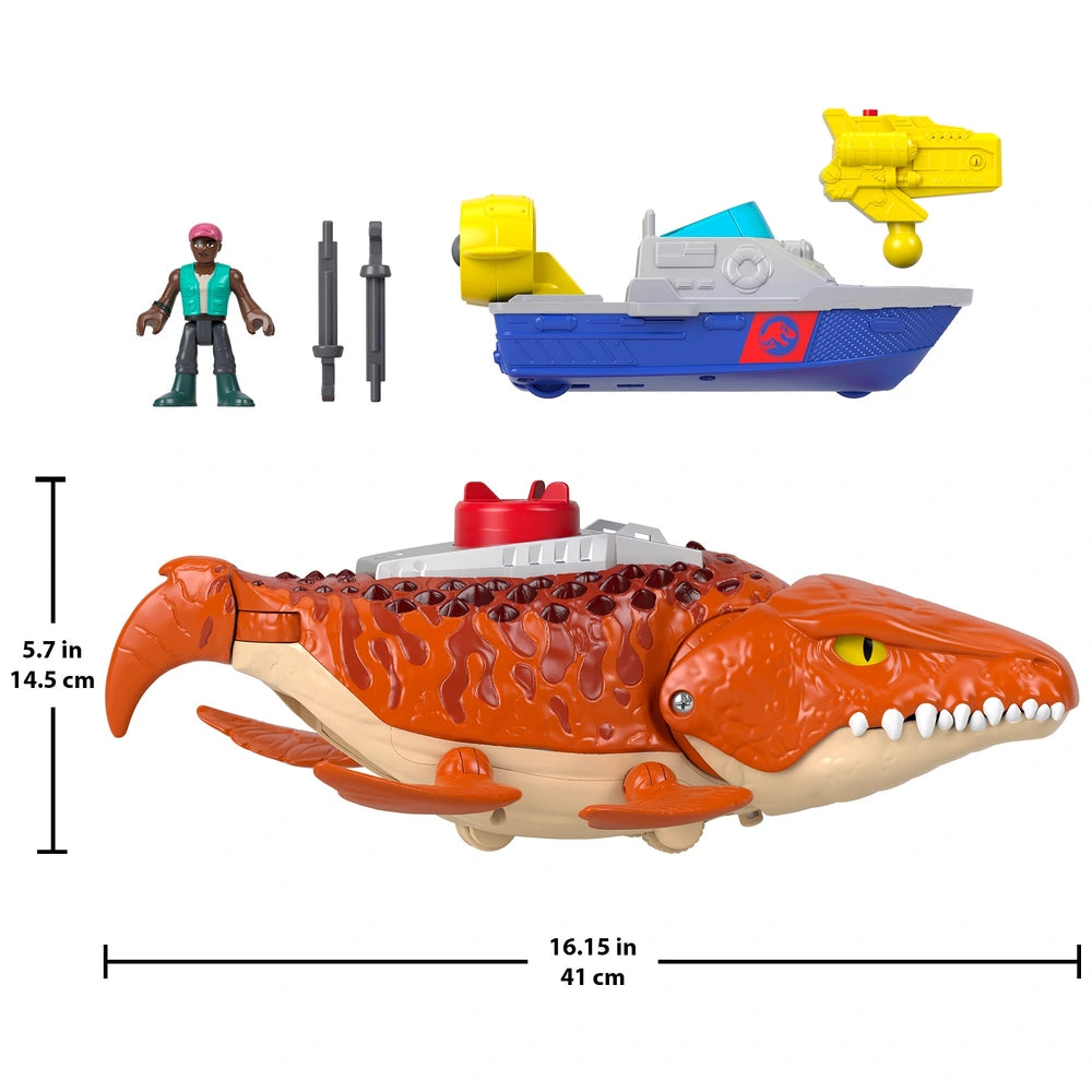 Imaginext Jurassic World Rebirth Playset Aquachomp Chase Mosasaurus