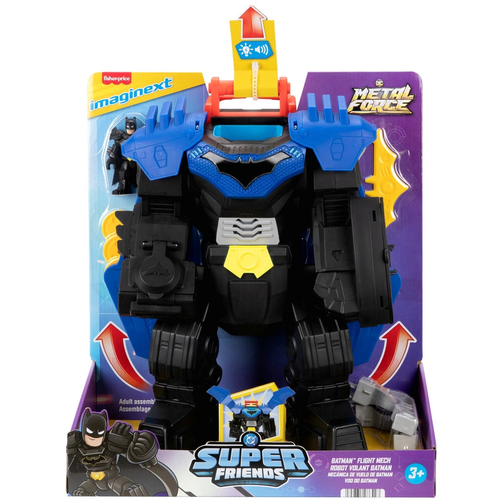 Fisher-Price Imaginext Dc Super Friends Metal Force Set Batman Flight Mech