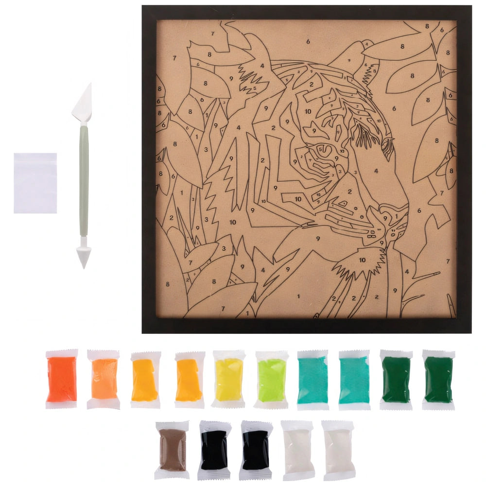 Clay By Number Craft Kit Tiger