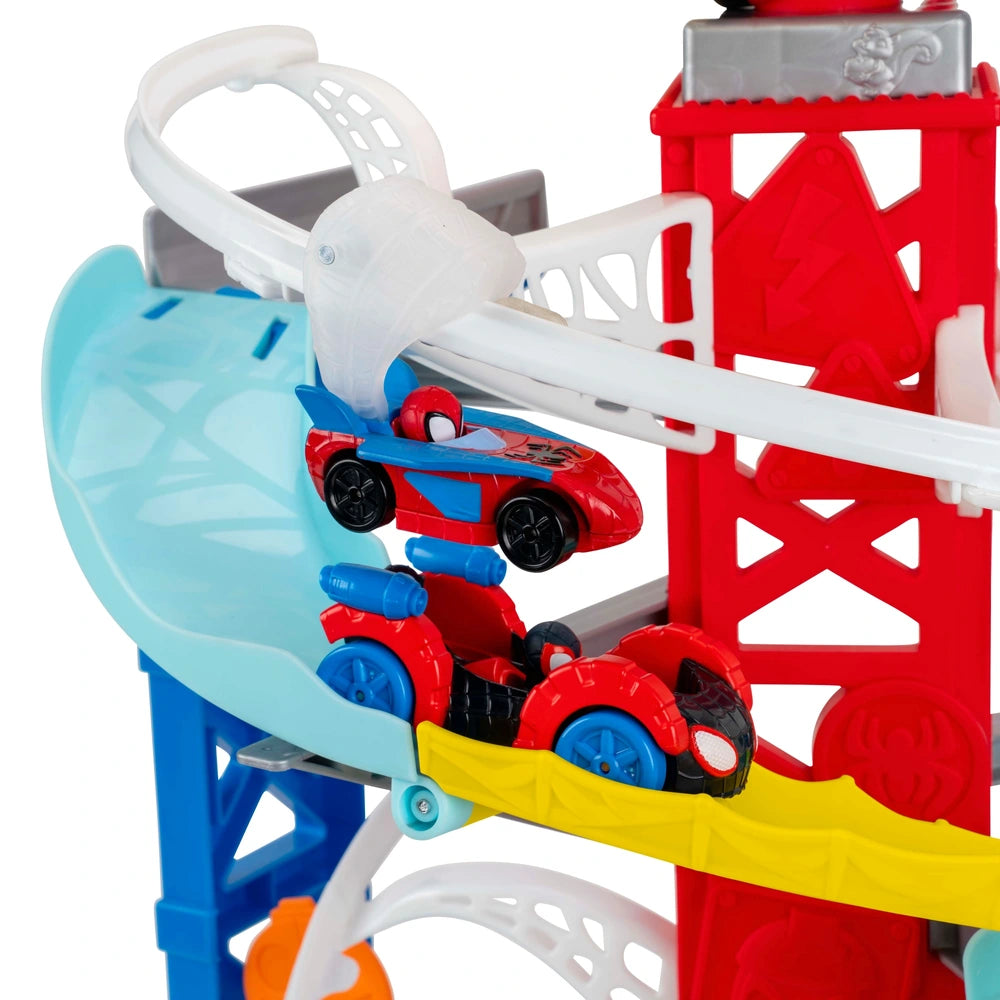 Marvel Spidey And His Amazing Friends Construction Zone Chaos Race Track Set
