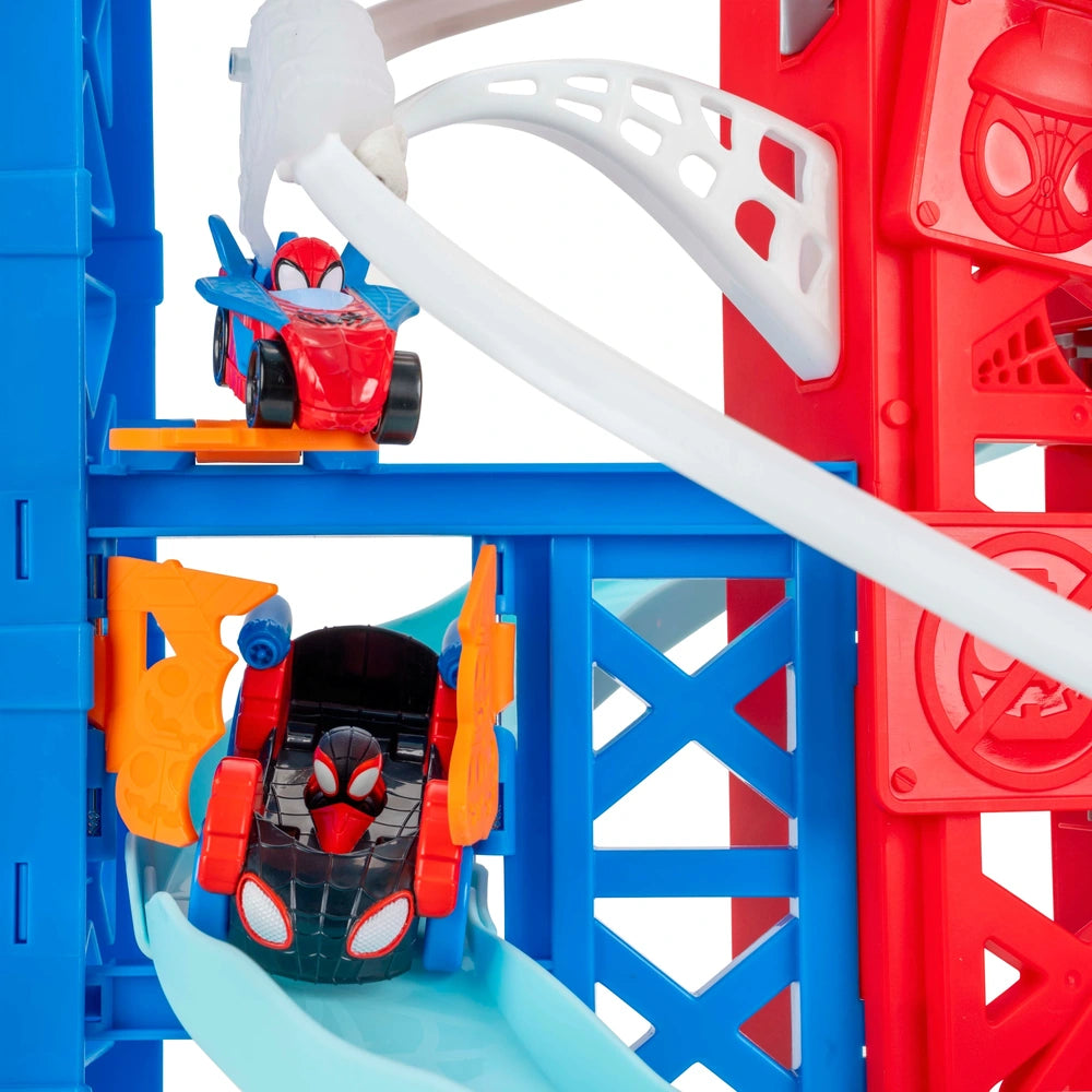 Marvel Spidey And His Amazing Friends Construction Zone Chaos Race Track Set