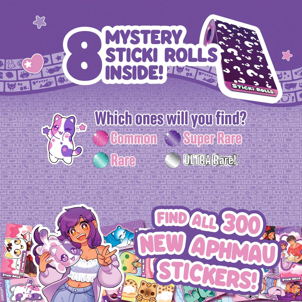 Sticki Rolls Aphmau Sticker Pendant And Bracelet Set With 120 Stickers