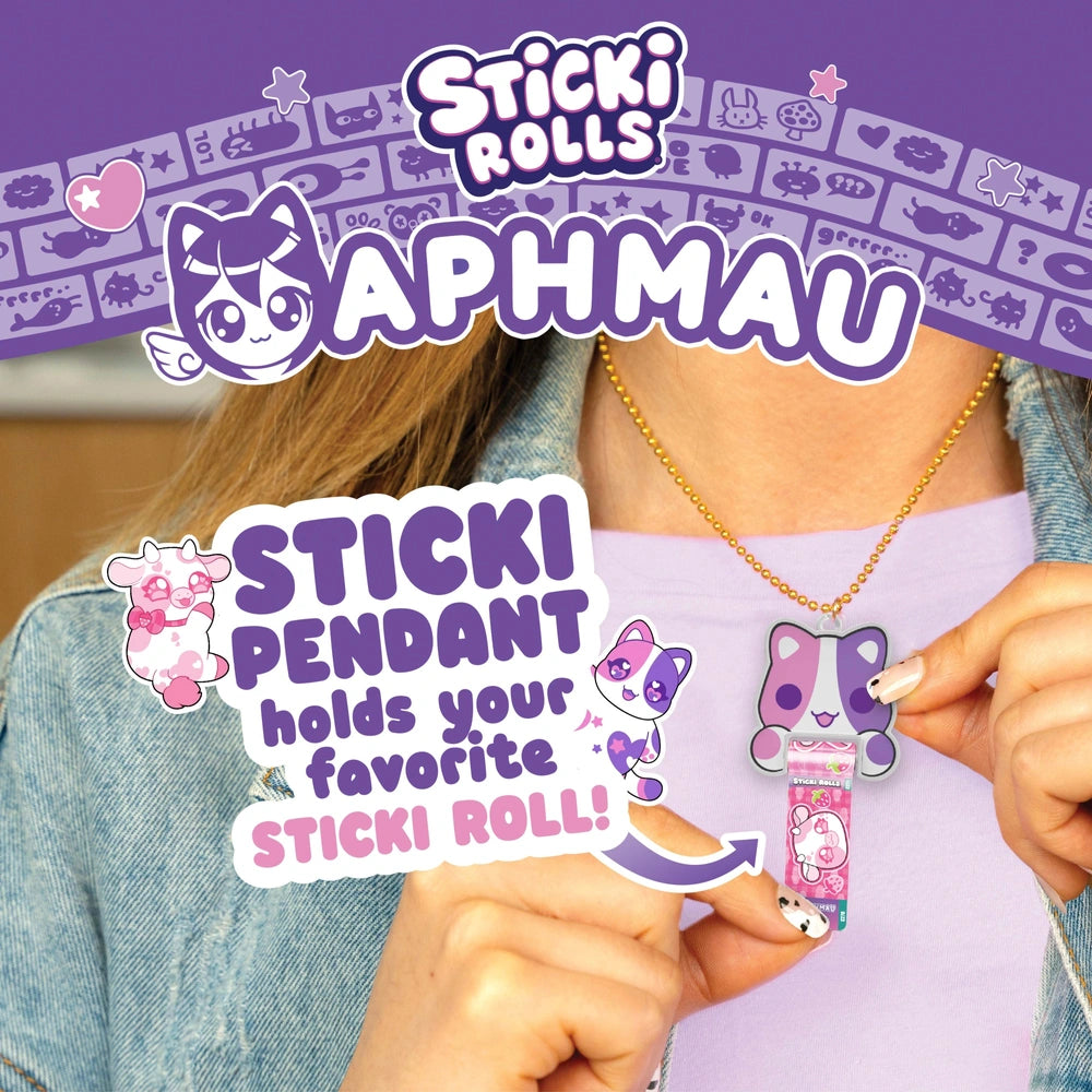 Sticki Rolls Aphmau Sticker Pendant And Bracelet Set With 120 Stickers