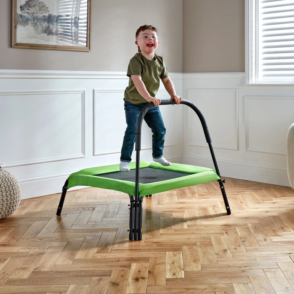 My First Trampoline With Handle Green