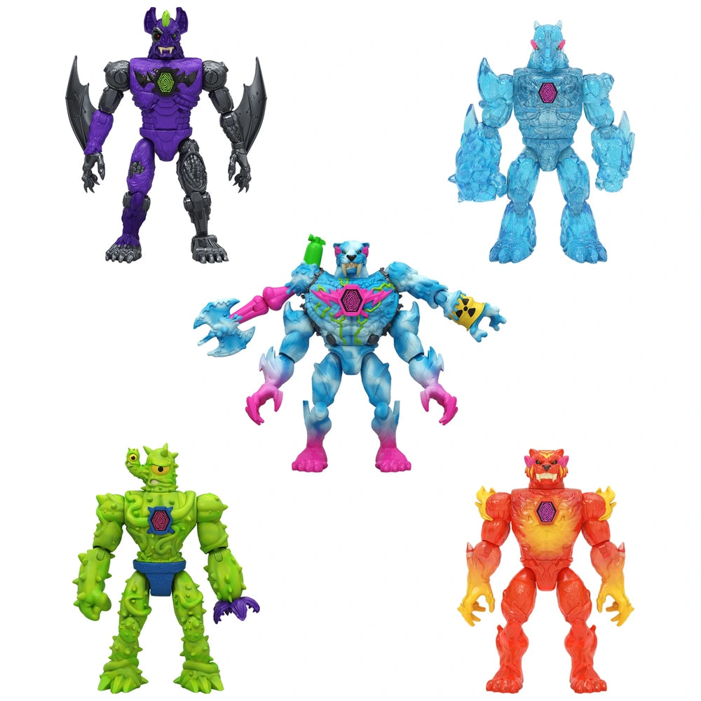 Mrbeast Lab Hybrids Hyper Fusion Mix & Match 5 Action Figures Mega Pack Assortment