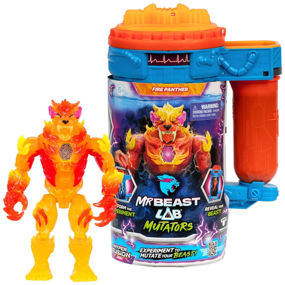 Mrbeast Lab Mutators Mutation Chamber Action Figure Fire Panther