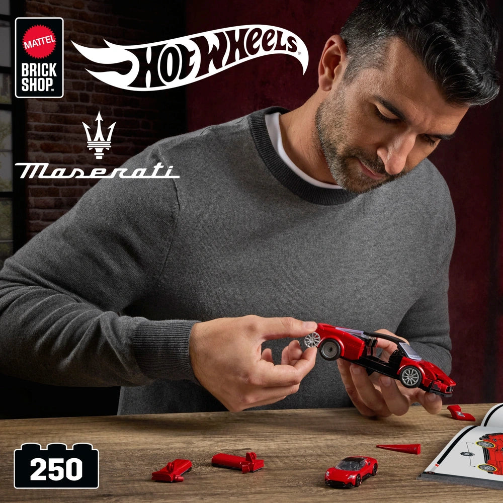 Mattel Brick Shop Hot Wheels Speed Series Maserati Mc20 Building Set