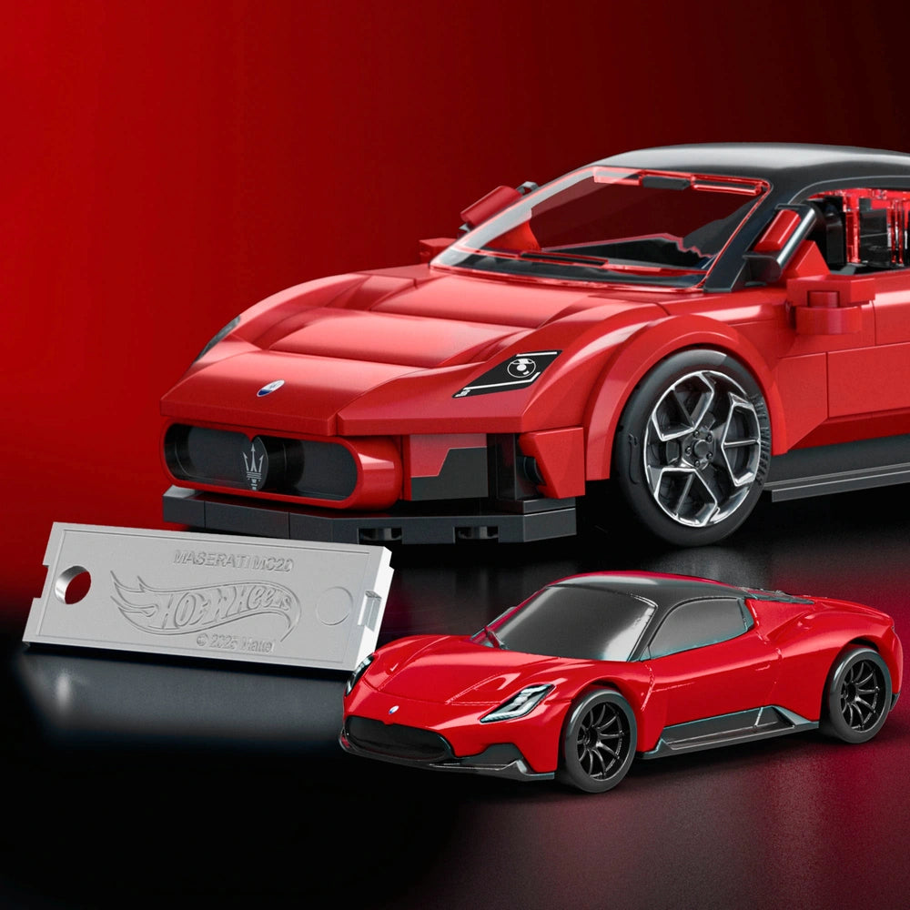 Mattel Brick Shop Hot Wheels Speed Series Maserati Mc20 Building Set