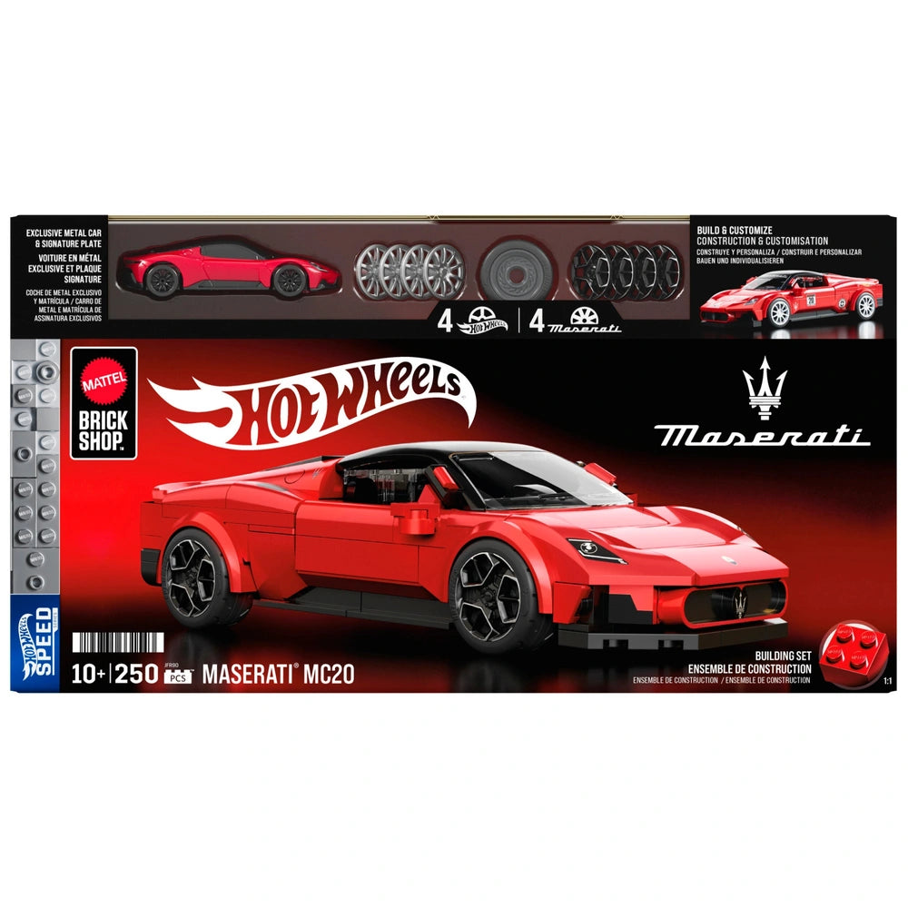 Mattel Brick Shop Hot Wheels Speed Series Maserati Mc20 Building Set