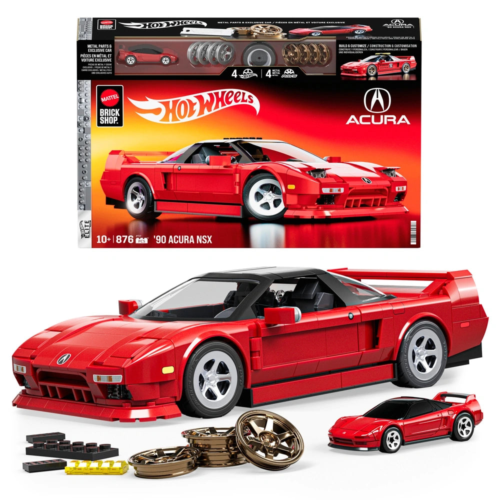 Mattel Brick Shop Hot Wheels Elite Series Honda 90 Acura Nsx Building Set