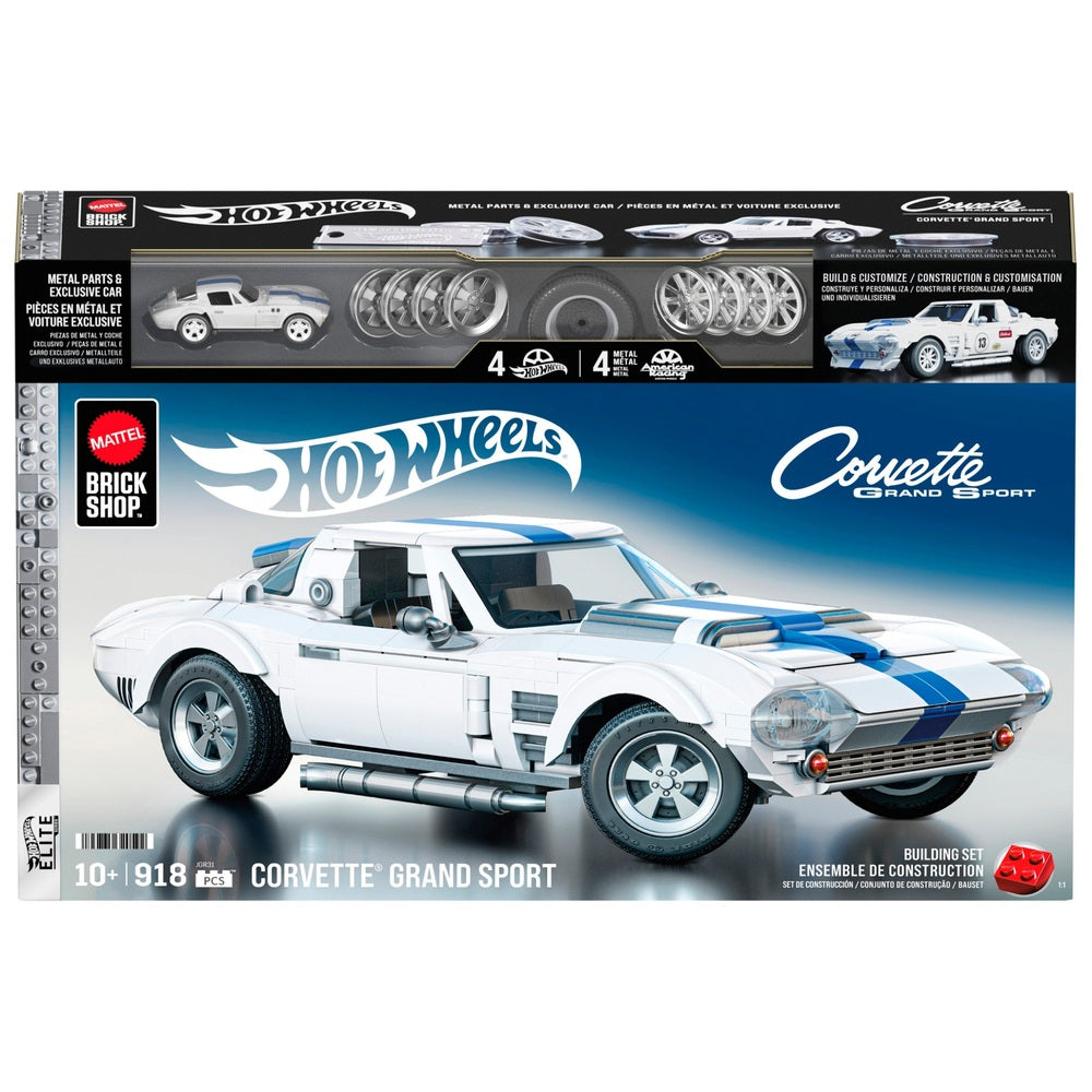 Mattel Brick Shop Hot Wheels Elite Series Corvette Grand Sport Building Set