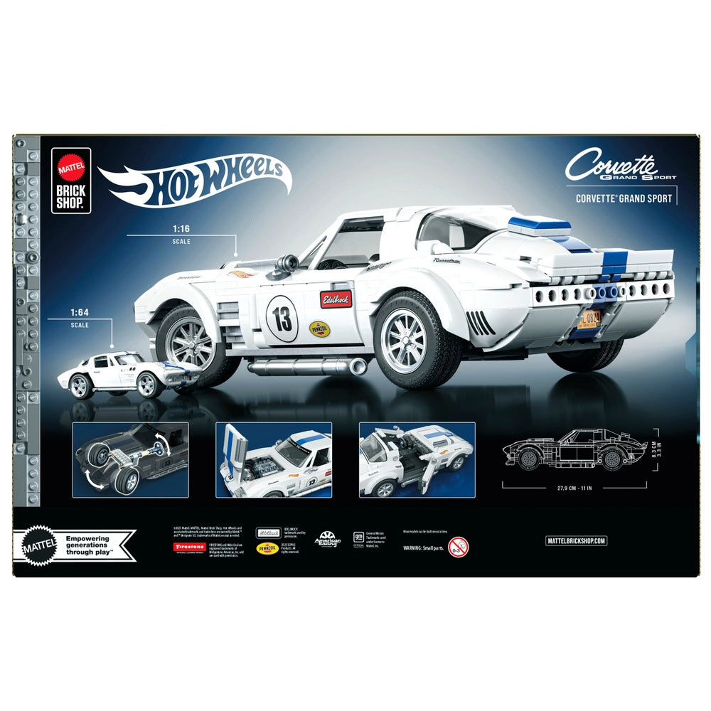 Mattel Brick Shop Hot Wheels Elite Series Corvette Grand Sport Building Set