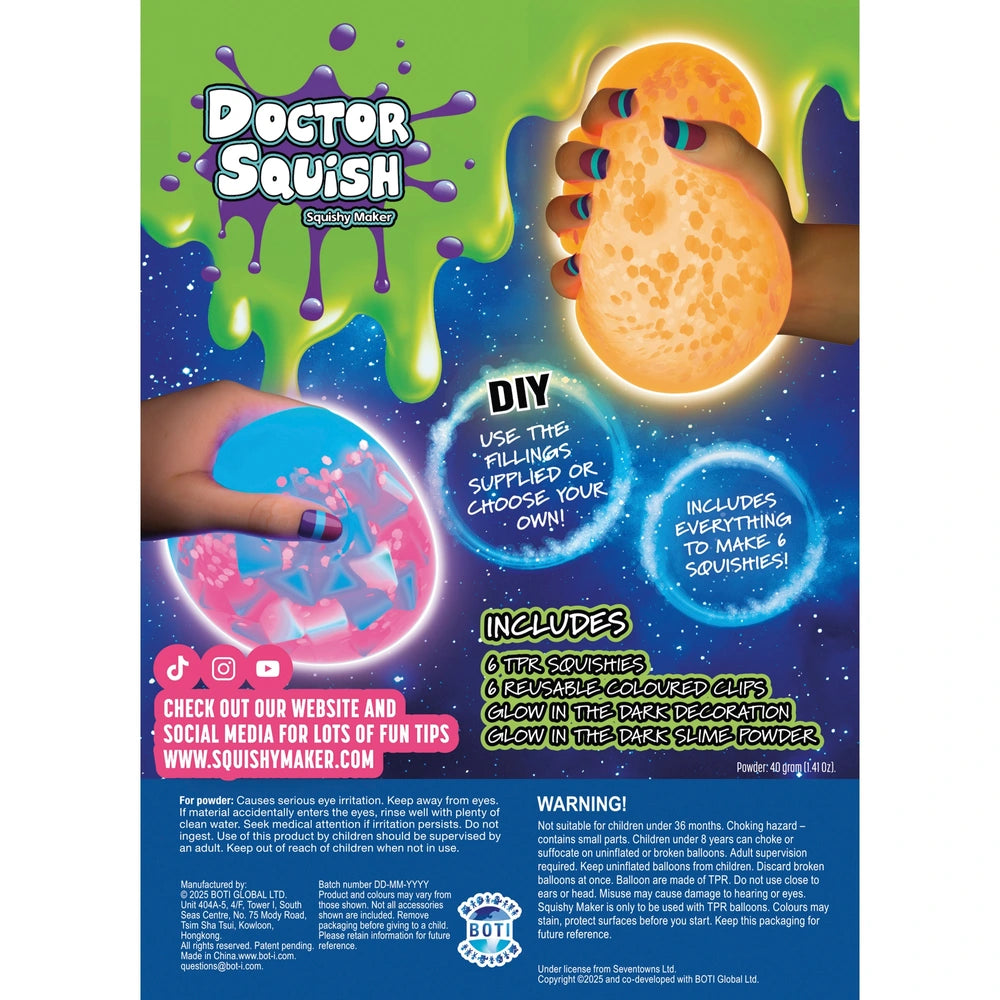 Doctor Squish Squishy Maker Glow It Refill Pack