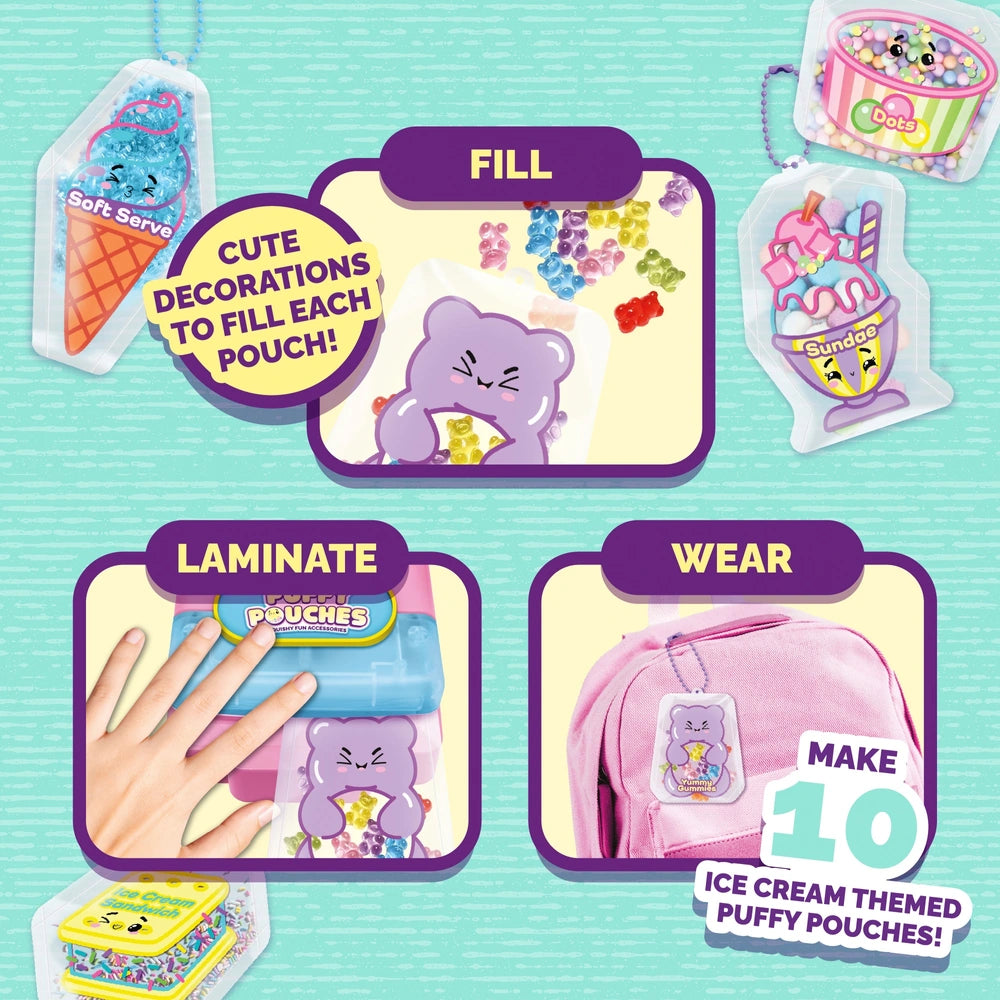 Puffy Pouches Squishy Craft Set Ice Creamery