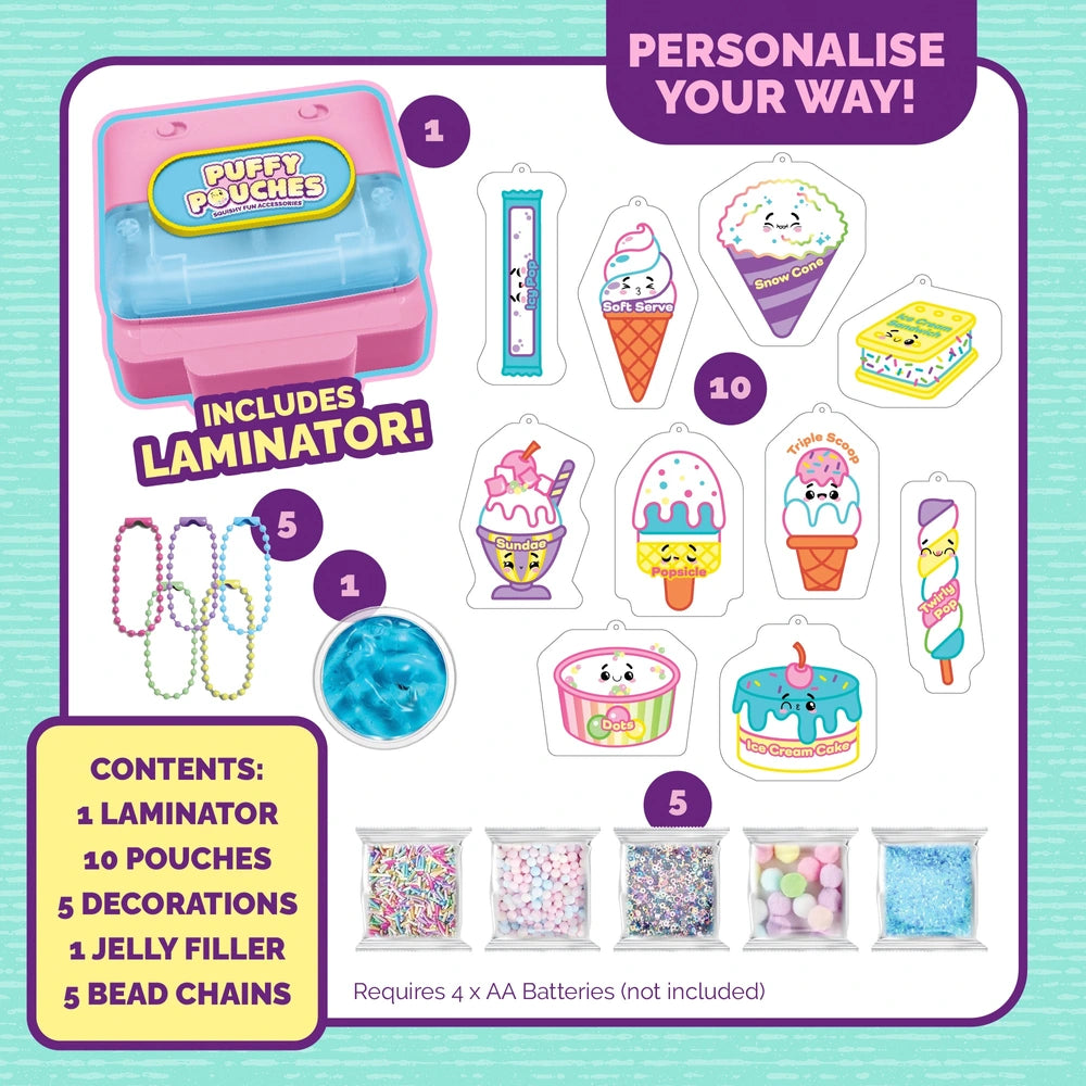 Puffy Pouches Squishy Craft Set Ice Creamery