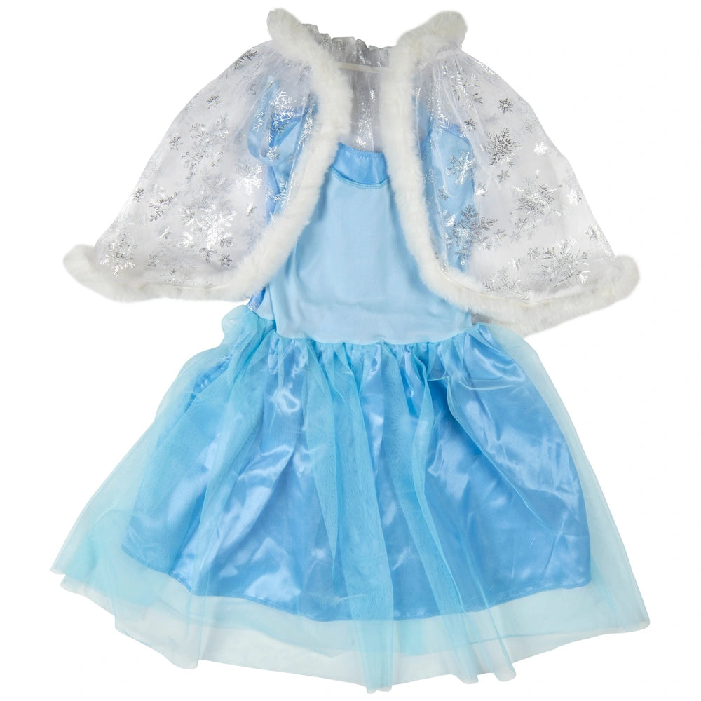 Blue Princess Dress With Cape Costume Dress-Up Set
