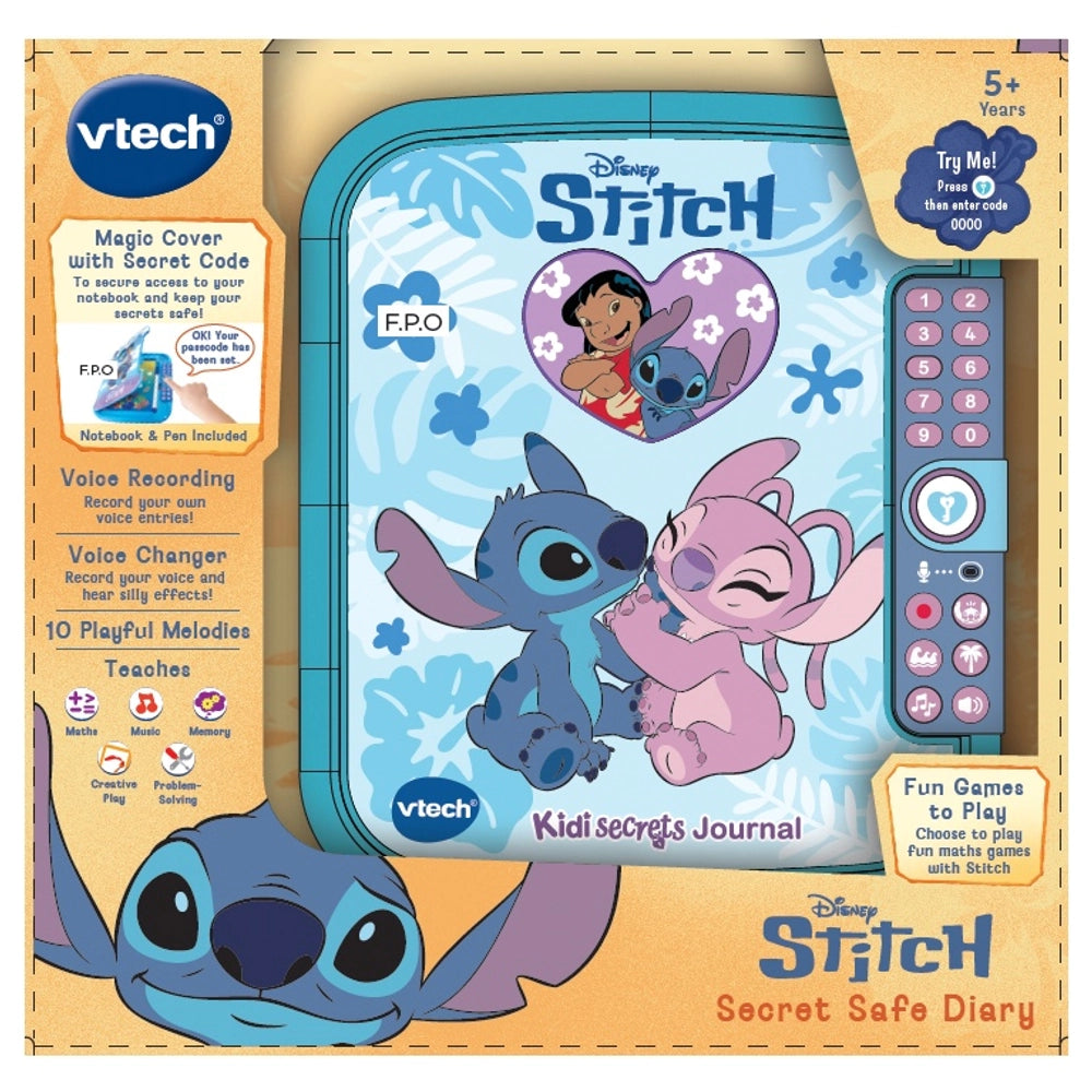 Vtech Disney Stitch Secret Safe Diary