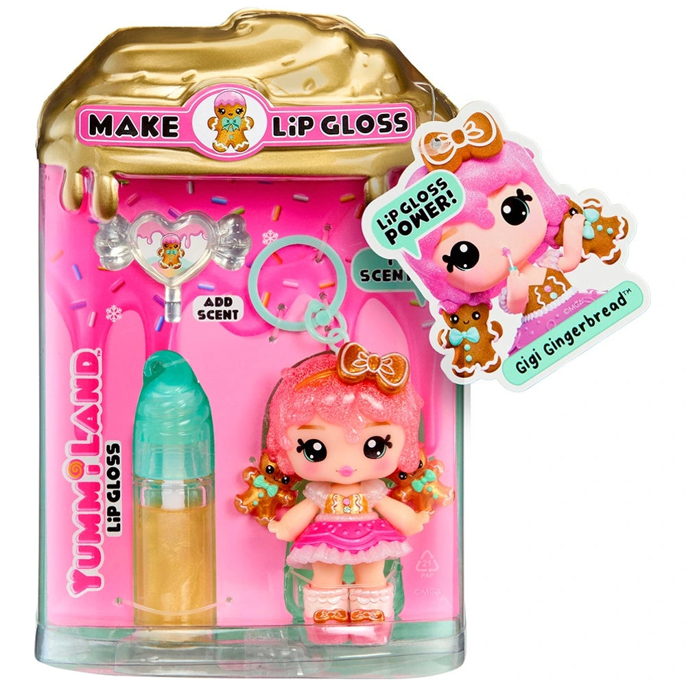 Yummiland X Holiday Collection Lip Gloss Doll Gigi Gingerbread