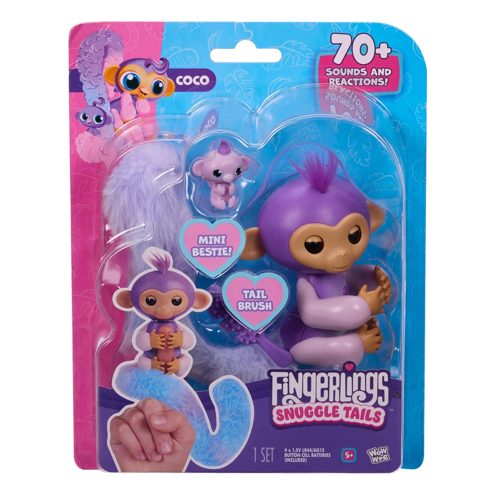 Fingerlings Snuggle Tails Monkey- Coco