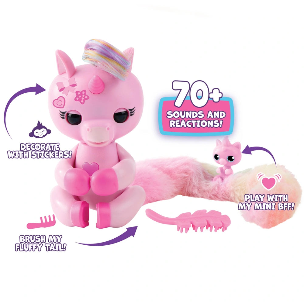 Fingerlings Snuggle Tails Unicorn - Evie