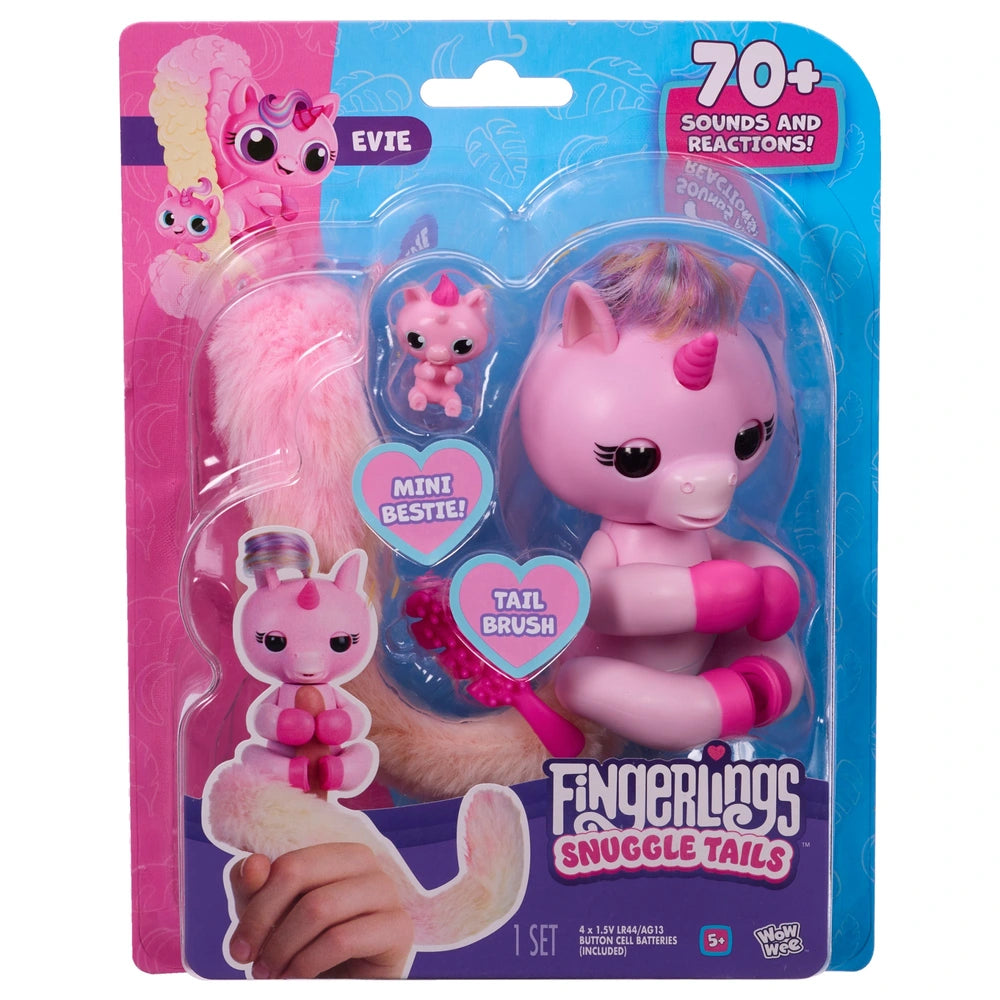 Fingerlings Snuggle Tails Unicorn - Evie