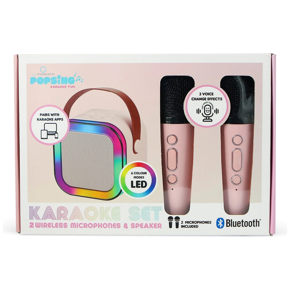 Popsing Led Light-Up Wireless Karaoke Set