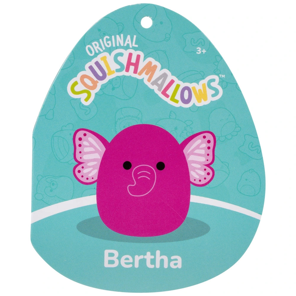 Original Squishmallows Plush Bertha The Hot Pink Elephant 40Cm