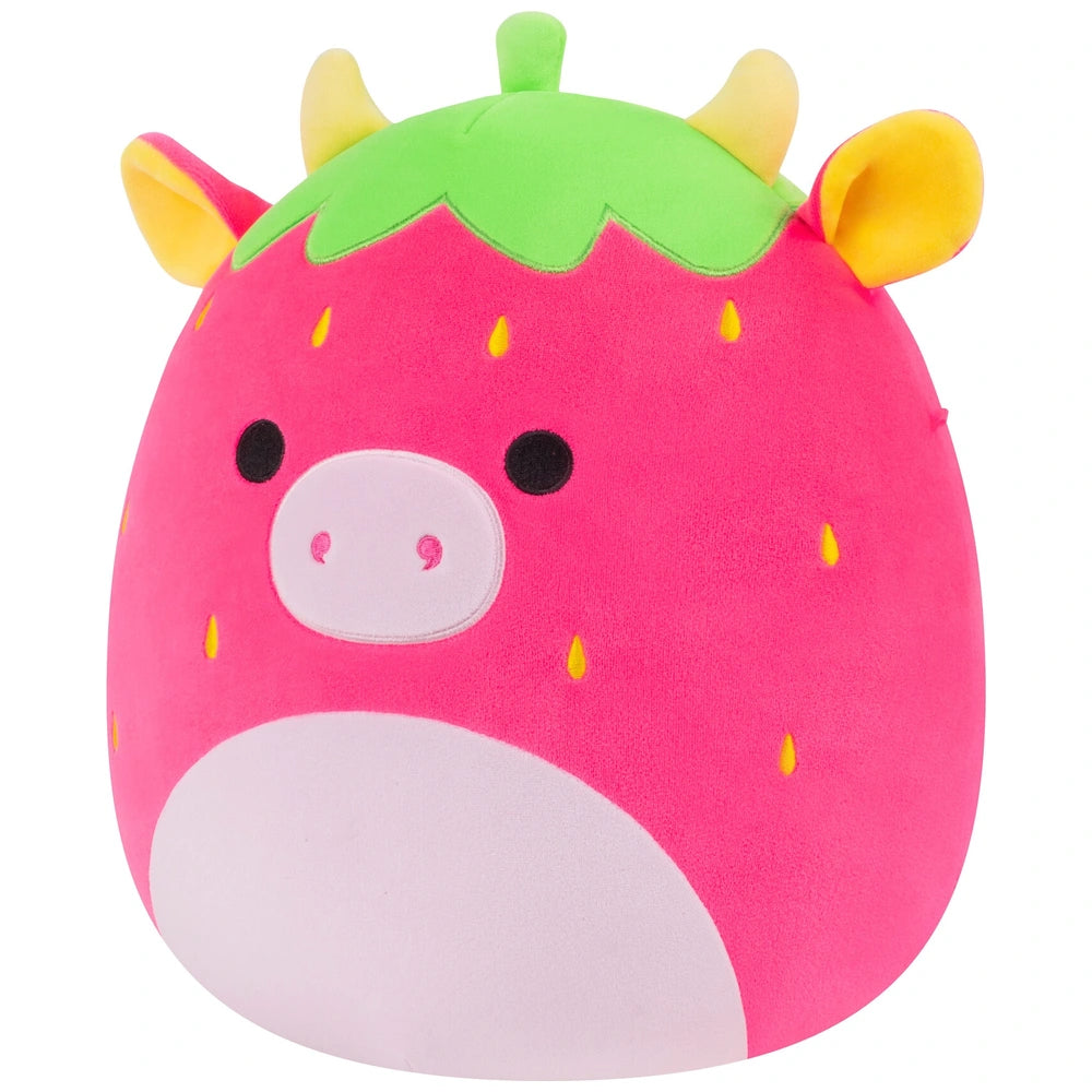 Original Squishmallows Plush Cleary The Pink Strawberry Cow 30Cm