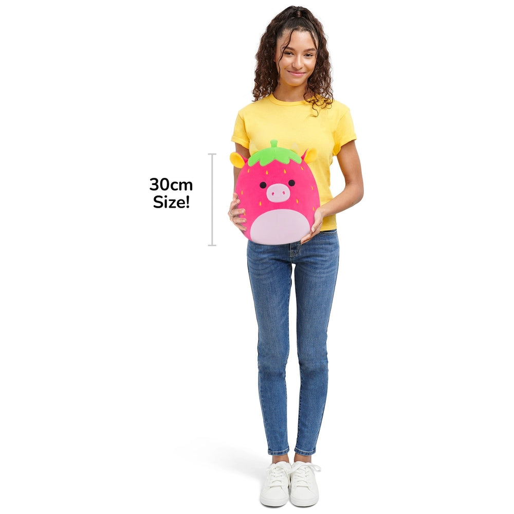 Original Squishmallows Plush Cleary The Pink Strawberry Cow 30Cm