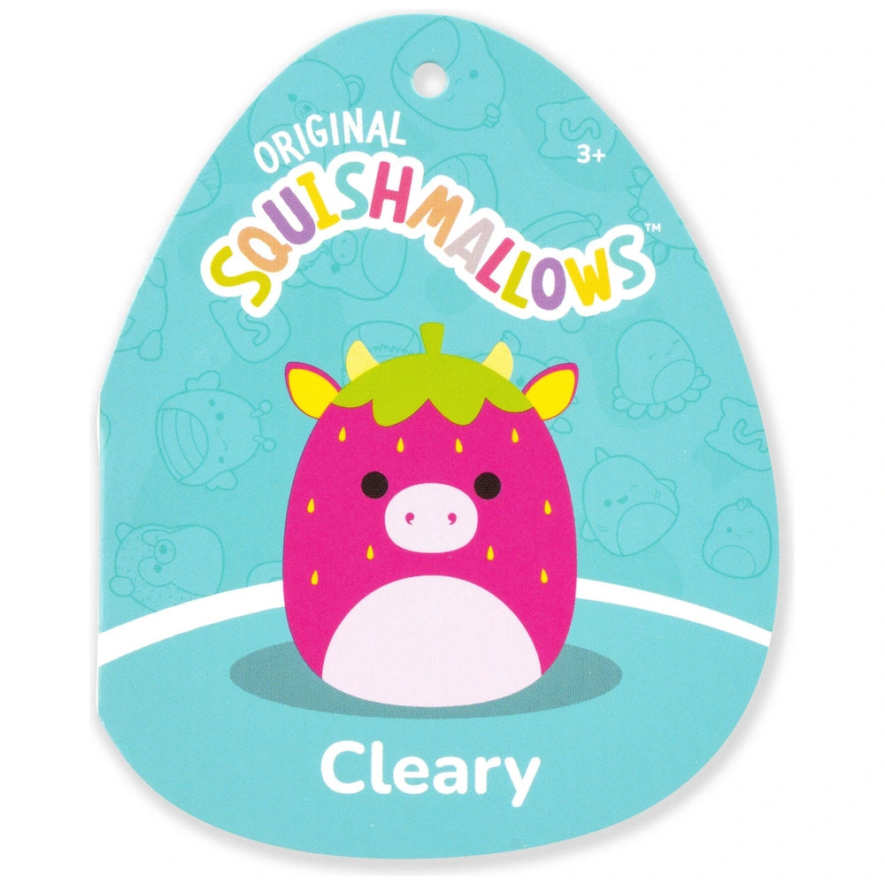 Original Squishmallows Plush Cleary The Pink Strawberry Cow 30Cm