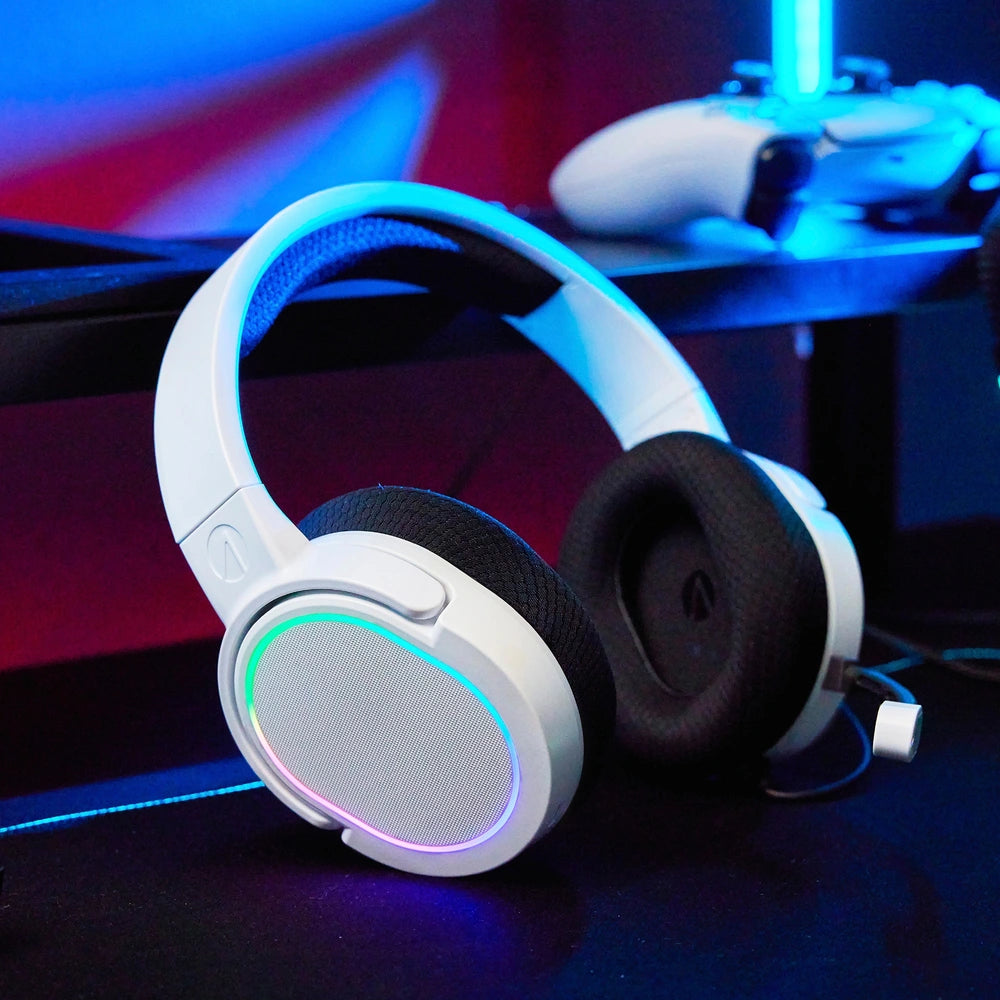 Stealth Panther Led Light-Up Multi-Format Gaming Headset - White