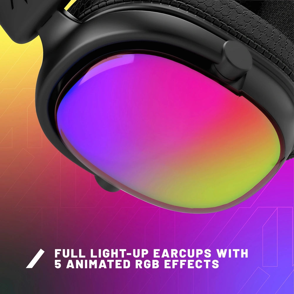 Stealth Radar Glow Light-Up Multi-Format Gaming Headset - Black