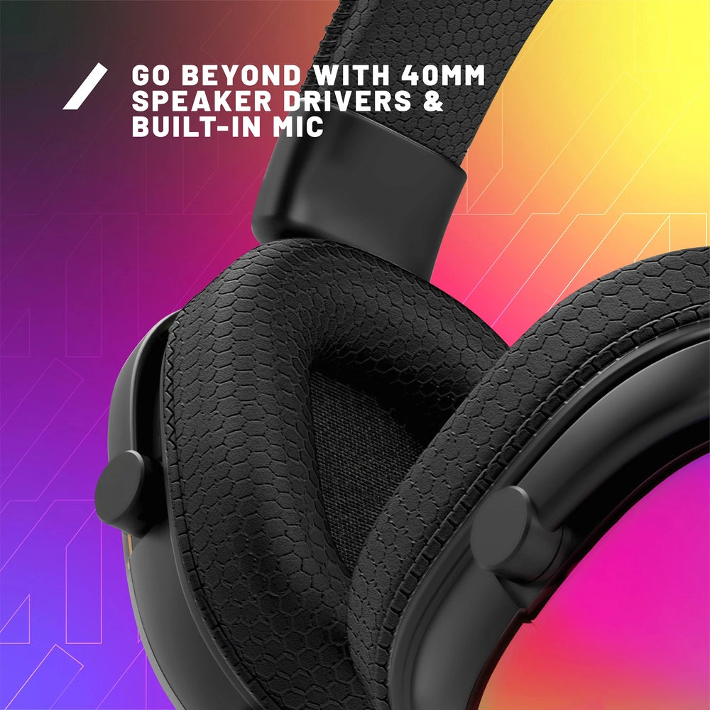 Stealth Radar Glow Light-Up Multi-Format Gaming Headset - Black