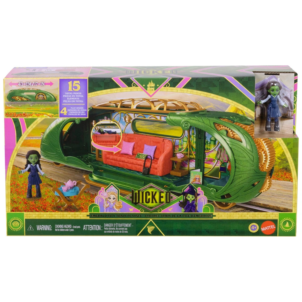 Wicked Emerald City Train Playset And Elphaba Doll