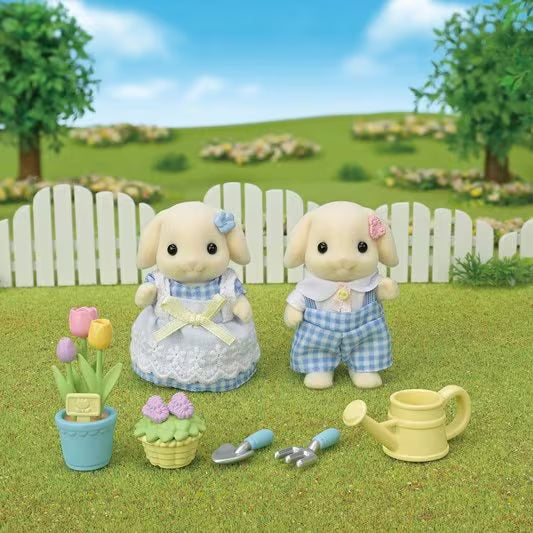 Sylvanian Families Blossom Gardening Set - Flora Rabbit Sister & Brother