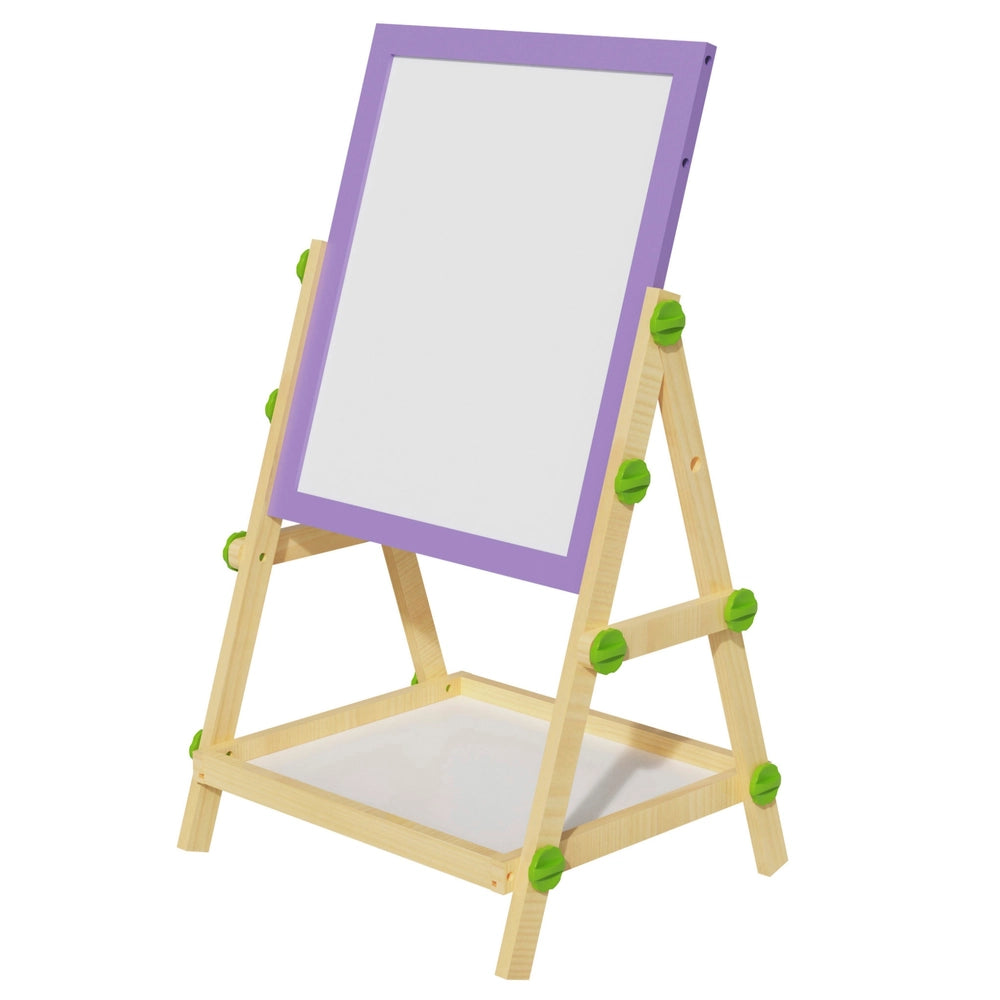 2-In-1 Desktop Wooden Easel And Chalkboard Set