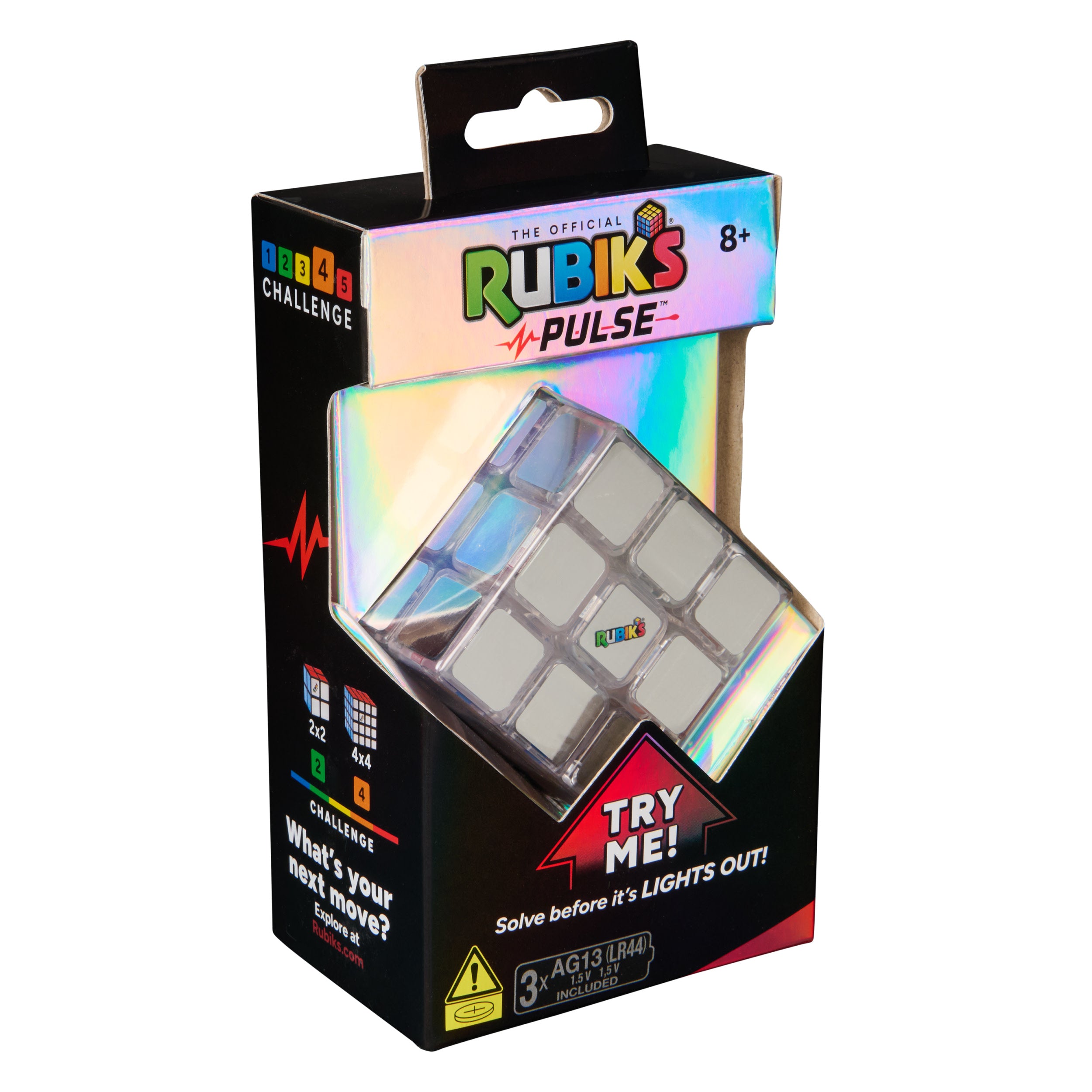 Rubik’s Cube Pulse Cube Light-Up Brain Teaser Puzzle For Adults & Speedy Solvers Problem-Solving Fidget Toy