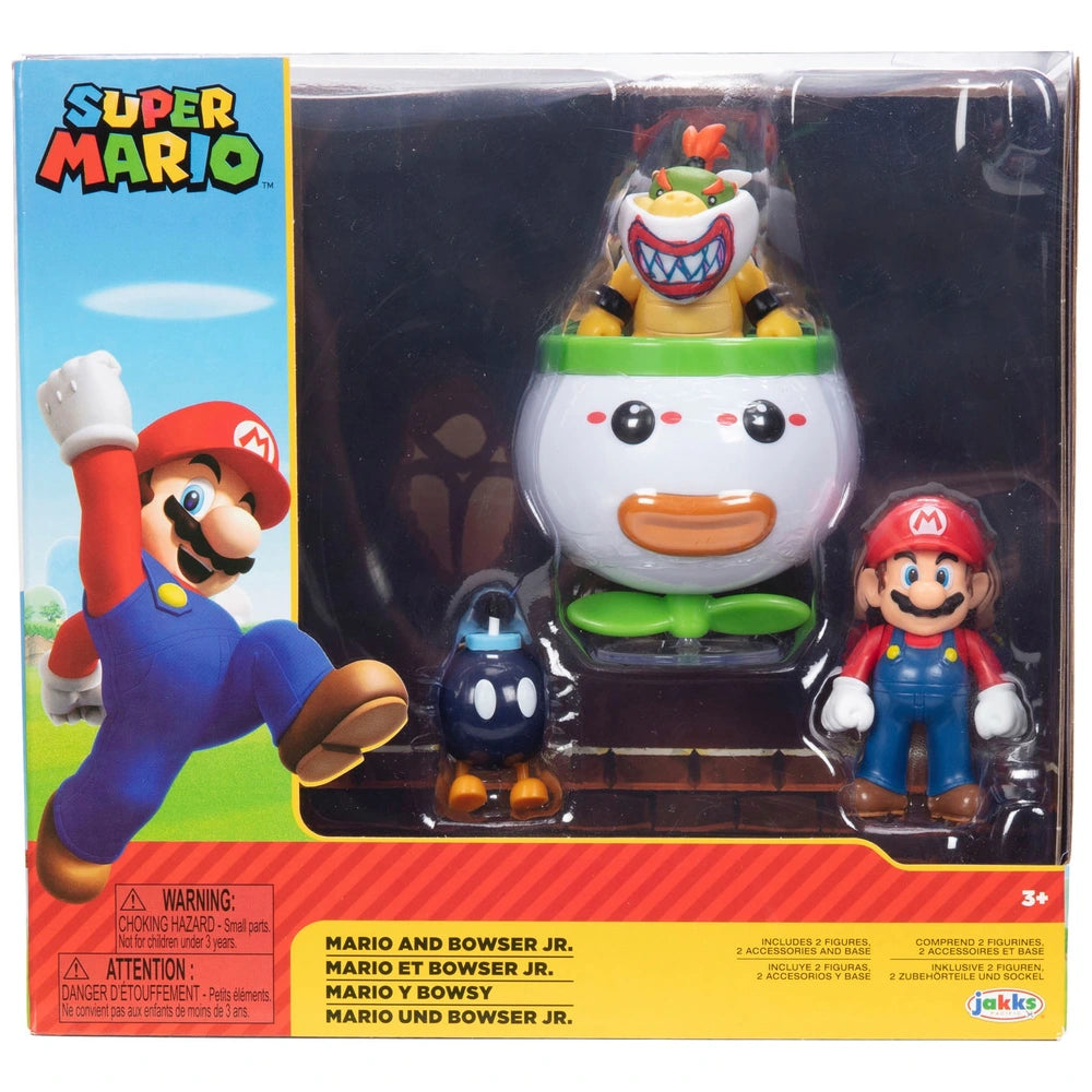 Nintendo Super Mario Figure Mario And Bowser Jr Pack