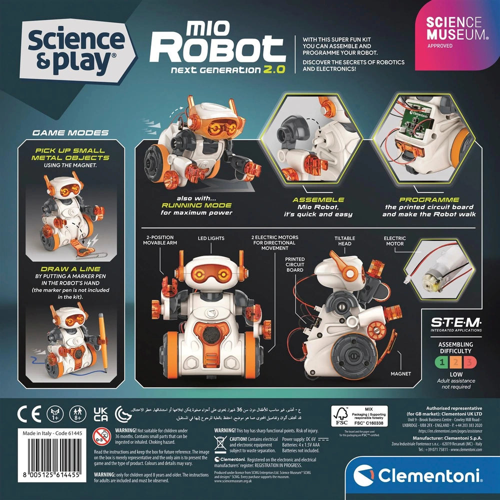 Clementoni Science Museum Interactive Toy Mio Robot 2.0
