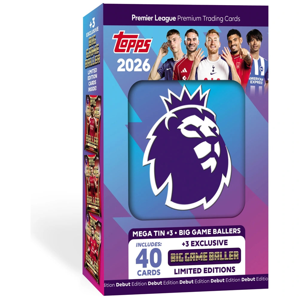 Topps Premier League Trading Card Game: 2026 Mega Tin Assortment