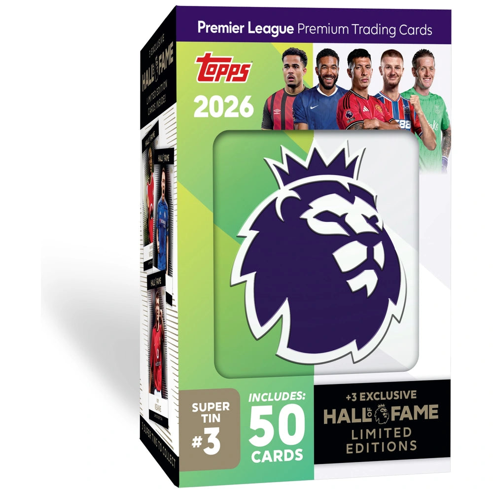 Topps Premier League Trading Card Game: 2026 Hall Of Fame Super Tin Assortment