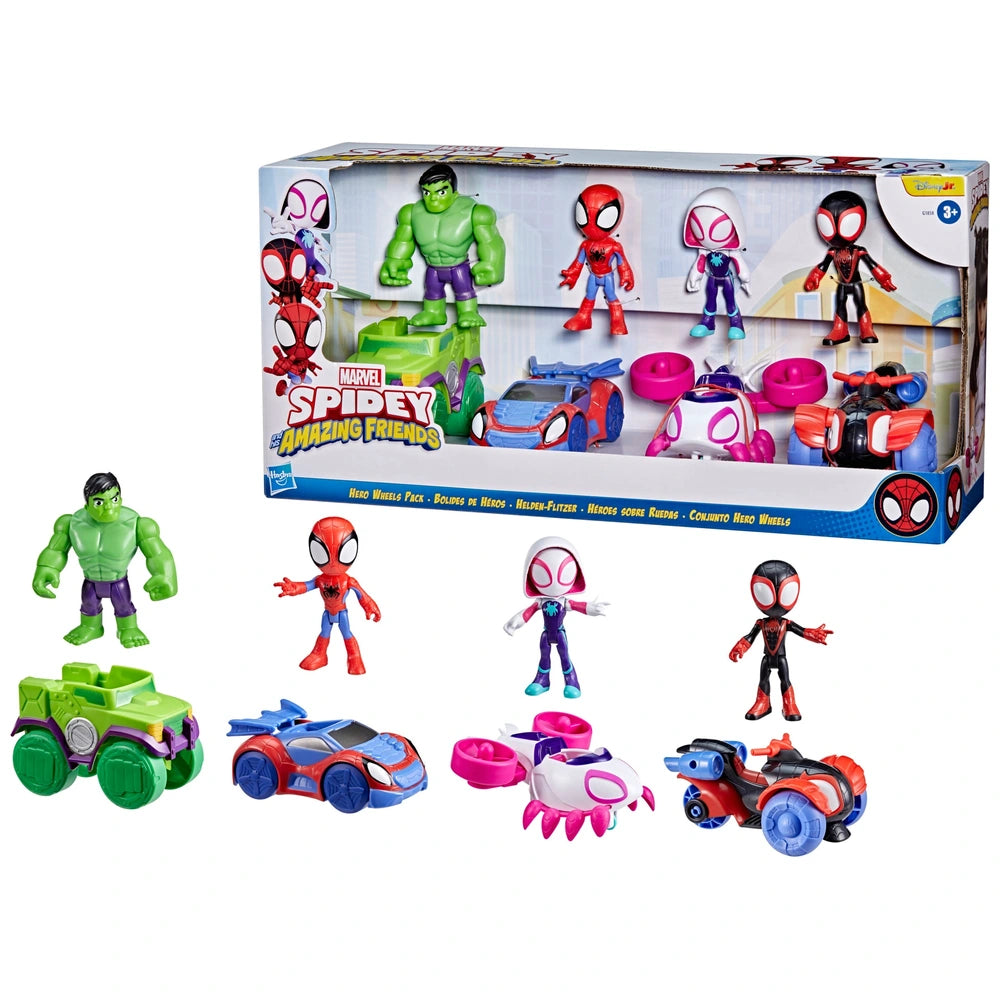 Marvel Spidey And His Amazing Friends Hero Wheels 4 Pack