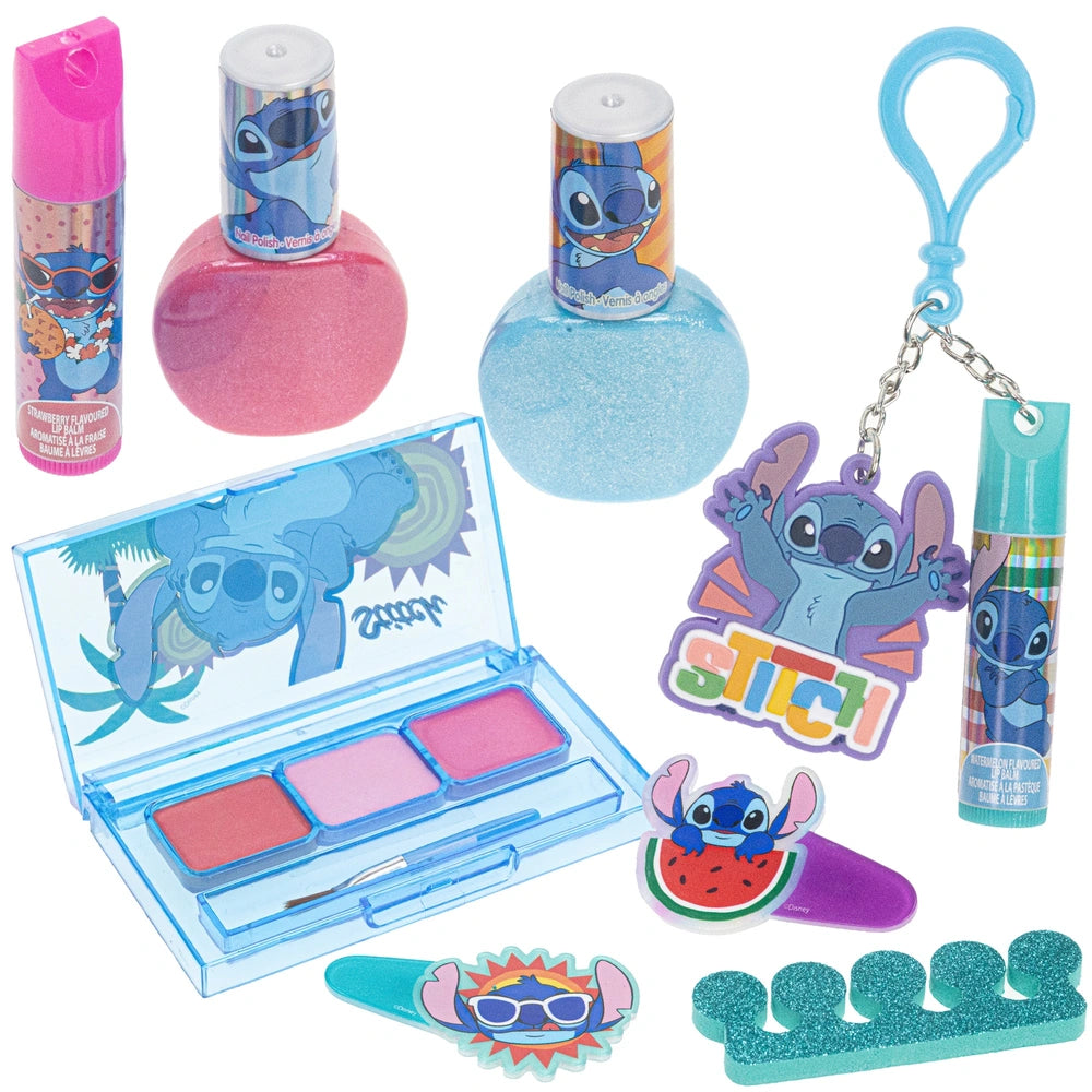 Disney Stitch Backpack And Makeup Set