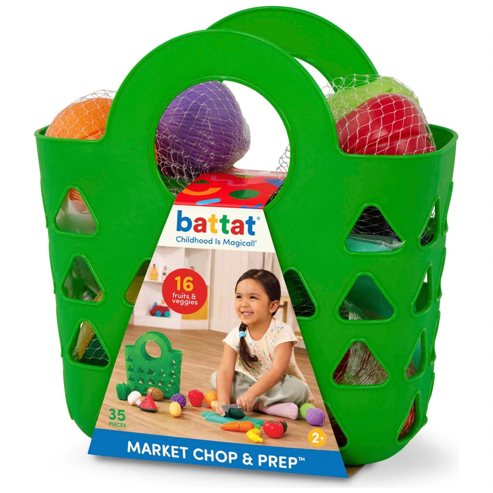 Battat Play Food Set Market Chop & Prep 35 Pieces